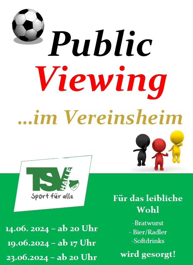 Public Viewing im Vereinsheim – EM 2024